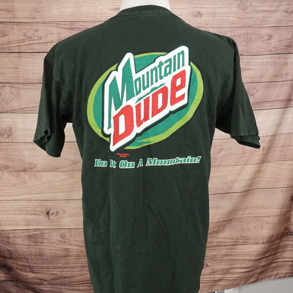 VINTAGE REAL PARODY SERIES MOUNTAIN DUDE PARK CITY UTAH MOUNTAIN DEW TSHIRT L - Picture 3 of 6